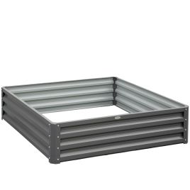 432L Raised Garden Bed Box for Vegetables Flowers Herbs - Light Grey