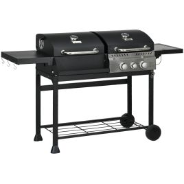 SUNVISTA Dual Fuel BBQ Grill - Black