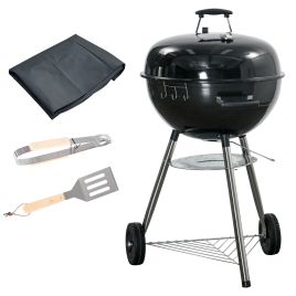 SUNVISTA Portable Kettle Charcoal Grill - Black