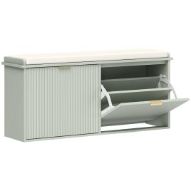 KELVIN 10 Pair Medium Shoe Bench Cabinet Green