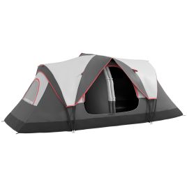 SUNVISTA Camping Tent for 6-8 Man with 2000mm Waterproof Rainfly and Carry Bag for Fishing Hiking Festival, Grey