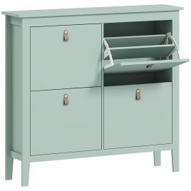 ZABIST 4 Drawers Medium Shoe Cabinet Green