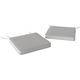 SUNVISTA Set of 2 Garden Chair Cushions - Light Grey