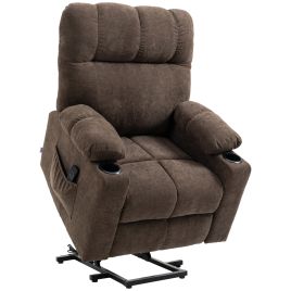 Electric Riser Recliner Chair for Elderly Power Lift Recliner with Remote - Dark Brown