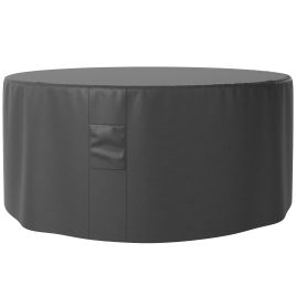 SUNVISTA Garden Patio Large Furniture Set Round Cover 600D Oxford Waterproof, Dia193 x 80H cm, Black