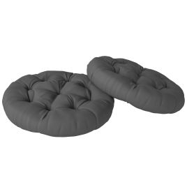 SUNVISTA Set of Two 60cm Outdoor Cushions - Dark Grey