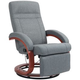 Scott Manual Reclining Swivel Chair with Footrest - Grey