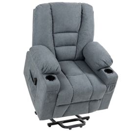 Scott Oversized Lift Chair with Remote Control for Living Room - Grey