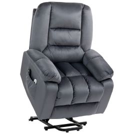 Scott Lift Chair with Quick Assembly and Vibration Massage - Grey