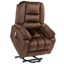 Scott Lift Chair with Quick Assembly and Vibration Massage - Brown