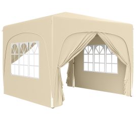 SUNVISTA 3 x 3m Pop-Up Gazebo Shelter, with Accessories - Sand