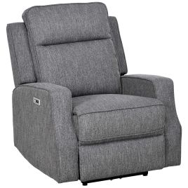 Scott Electric Recliner Armchair with USB Port - Charcoal Grey