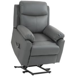 Scott Power Lift Recliner Chair for Elderly with Remote Control - Charcoal