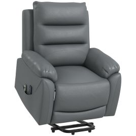 Electric Riser and Recliner Chairs for Elderly, PU Leather Power Lift Recliner Armchair with Vibration Massage, Side Pockets