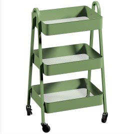 HERON Three-Tier Storage Trolley - Green