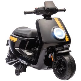 AIVAGO 6V Ride on Motorbike Kids Electric Motorbike w/ Headlight Music, Training Wheels, for Ages 18-36 Months - Black