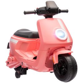 AIVAGO 6V Ride on Motorbike Kids Electric Motorbike w/ Headlight Music, Training Wheels, for Ages 18-36 Months - Pink