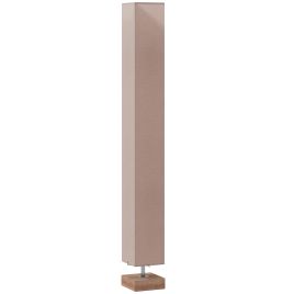 120cm Tall Linen Floor Lamp w/ Wood Base Steel Frame 2 Bulbs Home Lighting Soft Atmospheric Stylish Modern Bedroom Land Cream