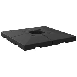 4 Pieces Portable Sand or Water Fillable Parasol Base Cross Stand Weights Square Holder Cantilever Garden (Pole&Cross Stand NOT INCLUDED)