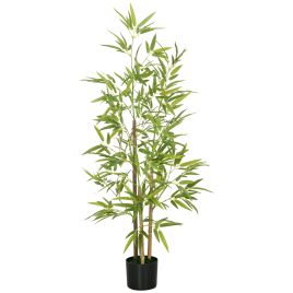 Scott Bamboo Artificial Tree with Pot for Indoor Home Decor - Green