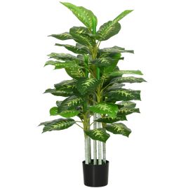 HERON Artificial Evergreen Tree Fake Decorative Plant in Nursery Pot for Indoor Outdoor Decor, 120cm