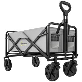 Jones Portable Folding Wagon Cargo Trolley - Dark Grey