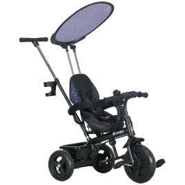 Scott 6 in 1 Tricycle for Kids with 5-point Harness Straps - Dark Blue