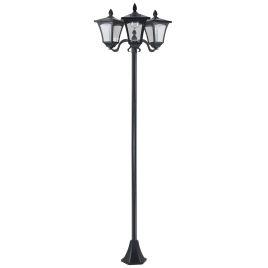 3-Solar Powered Lamp Post, IP44, 51.5Lx47Wx182.5H cm-Black