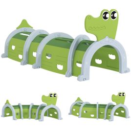 AIVAGO Crocodile Design Kids Play Tunnel for Ages 3-6 Crawl and Climb