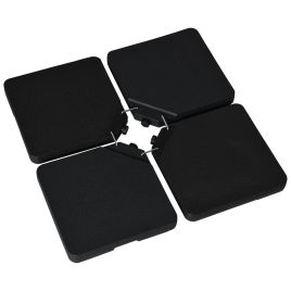 SUNVISTA Four-Piece Plastic Cantilever Parasol Base - Black