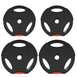 SPORTEDGE Olympic Weight Plates Set Two 7.5kg Two 5kg - Black