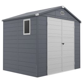 Jones 8 x 6ft Garden Shed with Foundation Kit - Grey