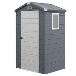 Friedhelm Polypropylene Tool House with Lockable Door - Grey