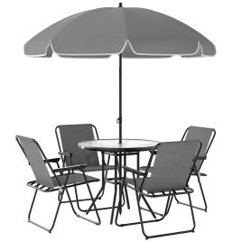 SUNVISTA 4 Seater Garden Furniture Set, Grey