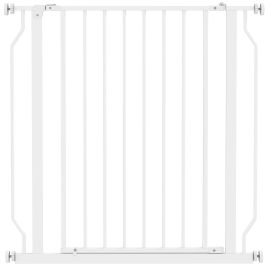 Extra Wide Dog Safety Gate, with Door Pressure, for Doorways, Hallways, Staircases - White