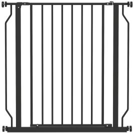 Extra Wide Dog Safety Gate, with Door Pressure, for Doorways, Hallways, Staircases - Black