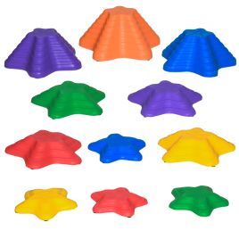 11pcs Balance Stepping Stones for Kids Starfish Style Non-slip Obstacle Course Stackable Balance Blocks Encourage Toddler Balance
