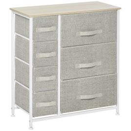 White Chest of Drawers - HERON Medium Chest  7 Drawers
