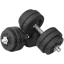 Scott 30KG Adjustable Dumbbells Weight Lifting Training Set - Black
