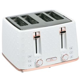 HERON Four-Slice Honeycomb Toaster - White
