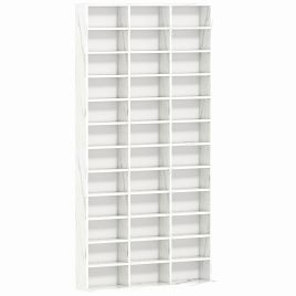 HERON CD Storage Unit Adjustable Shelves 102x195cm - Marble Effect