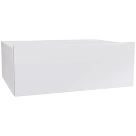 HERON Floating Bedside Table, Wall-Mounted with Drawer - White