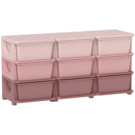 HERON Kids Storage Unit with Nine Drawers - Pink