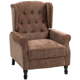 HERON 150 Reclining Vintage Armchair with Footrest - Brown