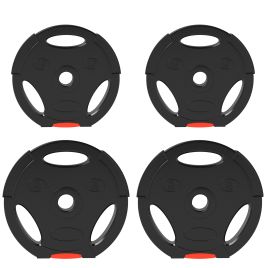SPORTEDGE Olympic Weight Plates Set Two 5kg Two 2.5kg - Black