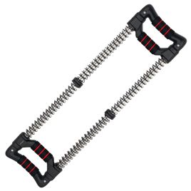 SPORTEDGE Chest Expander with 10 50kg Adjustable Resistance for Home Gym - Black