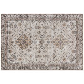 HERON Vintage Area Rug, Non-Slip Washable Flannel Carpet 170 x 120 cm - Beige