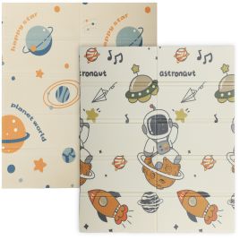 AIVAGO Space-Themed Foldable Baby Play Mat Double-Sided 177 x 146 cm - Multi