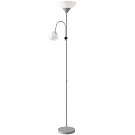 TORVIN LED Floor Lamp 180cm Standing Lamp Adjustable Gooseneck - Silver