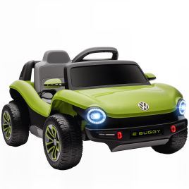 ULLMERE Licensed Volkswagen Kids Electric Car Plastic 12V with Remote - Green